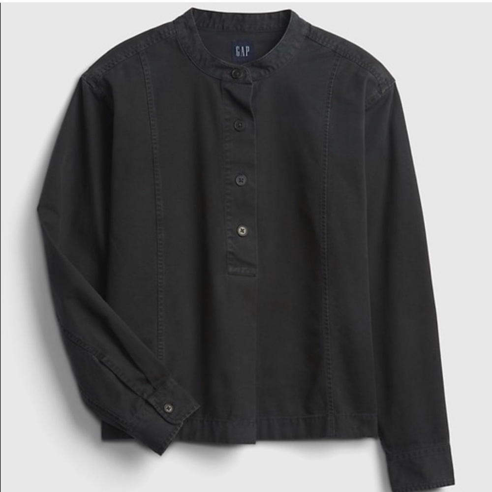 Gap XXL pop over black shirt, structured, modern